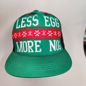 UGLY CHRISTMAS SWEATER Mesh Trucker Hat Cap Less Egg More Nog Party Funny‎